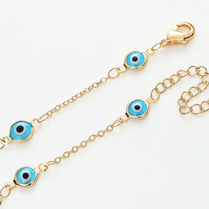 Nazura Eye Linked Charm Necklace