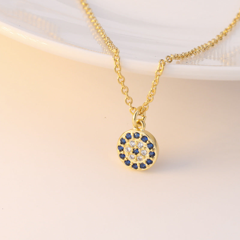 Nazura Eye Crystal Pendant with Chocker Design