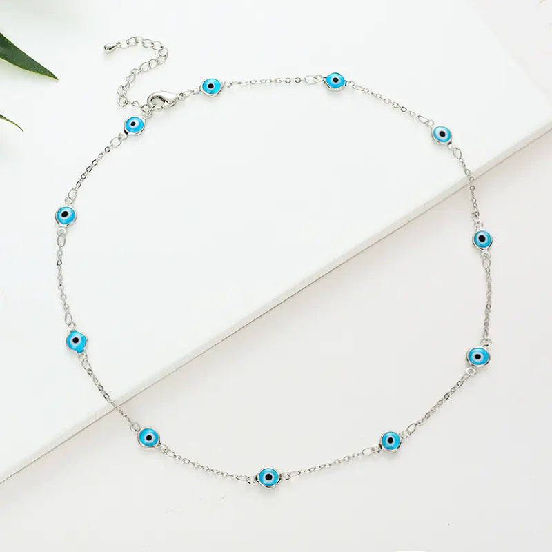 Nazura Eye Linked Charm Necklace