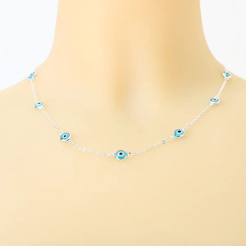Nazura Eye Linked Charm Necklace