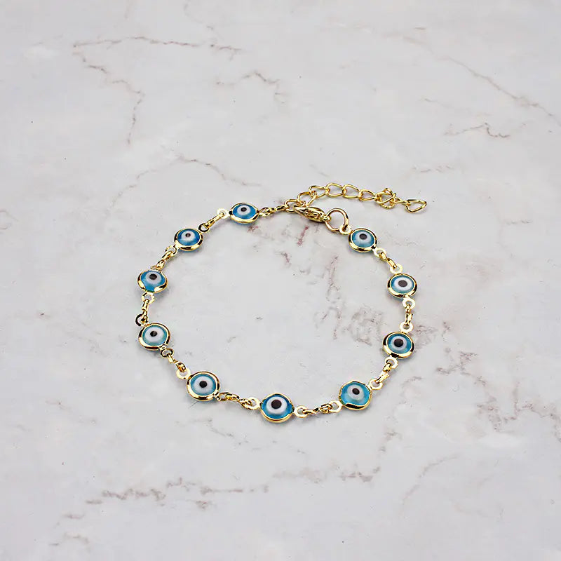 Nazura Eye Linked Charm Bracelet