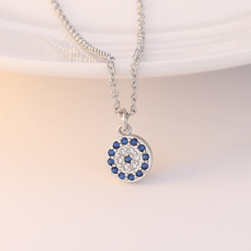 Nazura Eye Crystal Pendant with Chocker Design