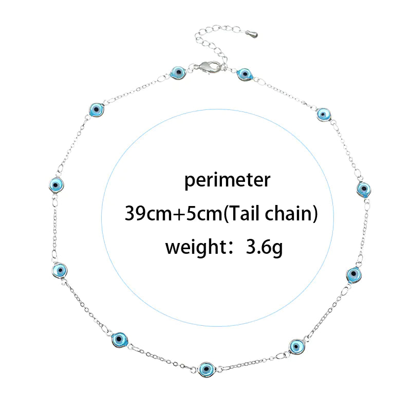 Nazura Eye Linked Charm Necklace