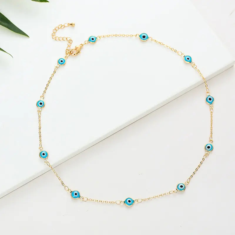 Nazura Eye Linked Charm Necklace